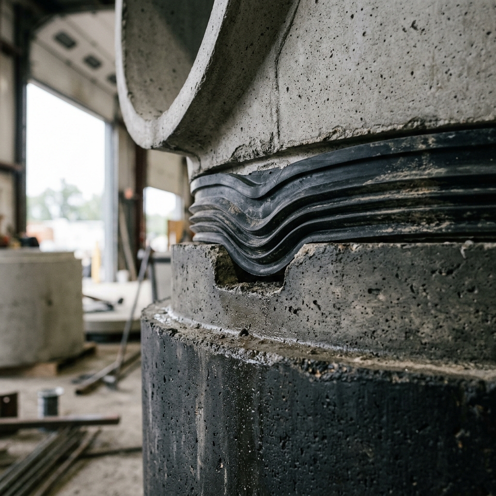 Beton boru bağlantılarında kullanılan entegre conta teknolojisi